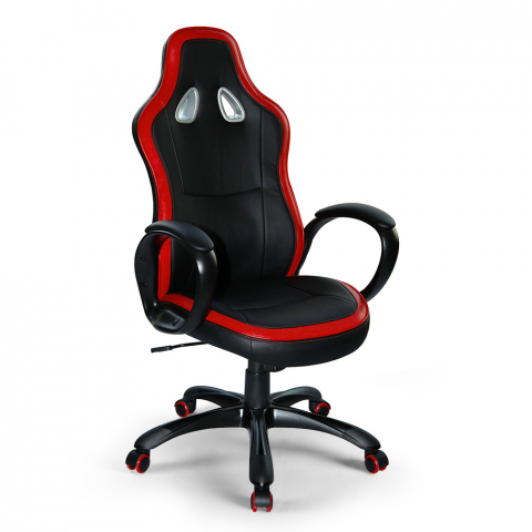 Sport Bürostuhl Racing Gaming Ergonomisches Öko-Leder Super Sport Fire