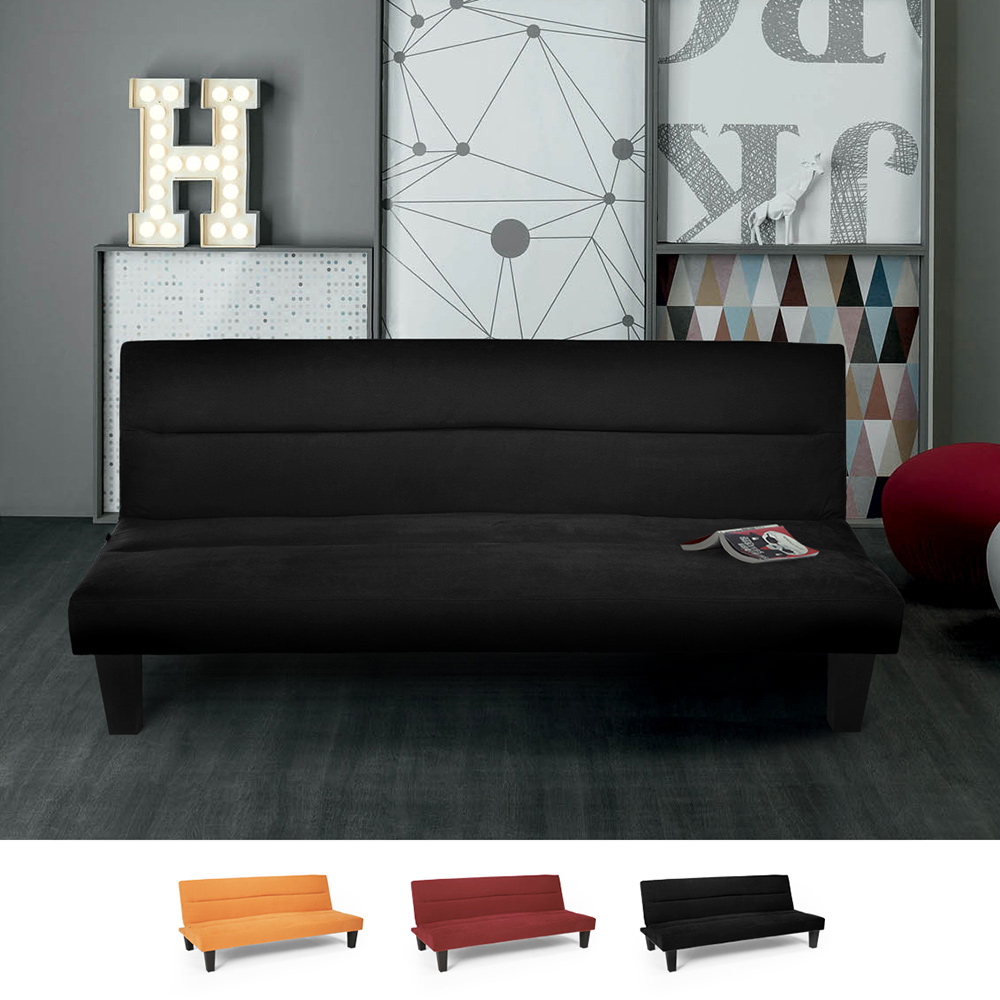 Ametista Rainbow 2-Sitzer Schlafsofa aus Samt und Mikrofaser in modernem Design