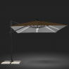 Sonnenschirm Ampelschirm verstellbarer Arm mit LED-Solarlicht 3x3m Paradise Brown Light Rabatte