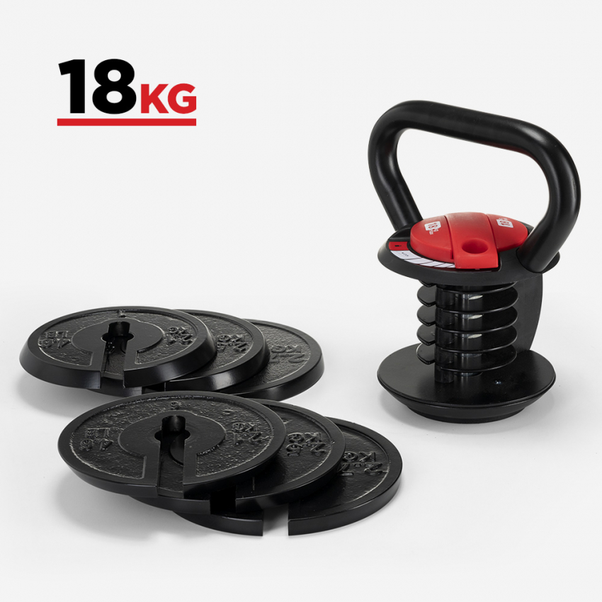 Kettlebell mit einstellbaem Gewicht Für Fitnessstudio Und Fitness 18 Kg Elettra