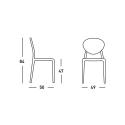 Stapelbare Stühle mit modernem Design für die Küchen Restaurants Bars Scab Gio Sales