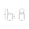 Stapelbare Stühle mit modernem Design für die Küchen Restaurants Bars Scab Gio Sales