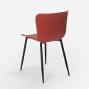 Stuhl Modernes Design in Polypropylen und Metall für Küche Bar Restaurant Chloe 