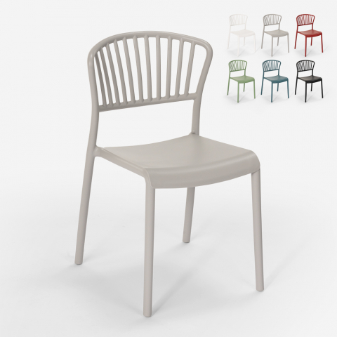 Moderner Designstuhl aus Polypropylen für ein Restaurant mit Küchenbar im Freien Vivienne