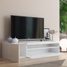 Moderner TV-Schrank mit Tür und Klappenschublade 150cm Daiquiri White M Verkauf