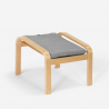 Hocker Pouf Sessel Sofa Wohnzimmer Holz skandinavisches Design Sylt