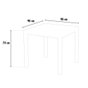 Gartenbar-Tisch aus Poly-Rattan, quadratisch, 90x90, Grand Soleil Gruvyer Modell