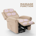 Elektrisch beheizter Massagesessel mit Rädern Victoria 