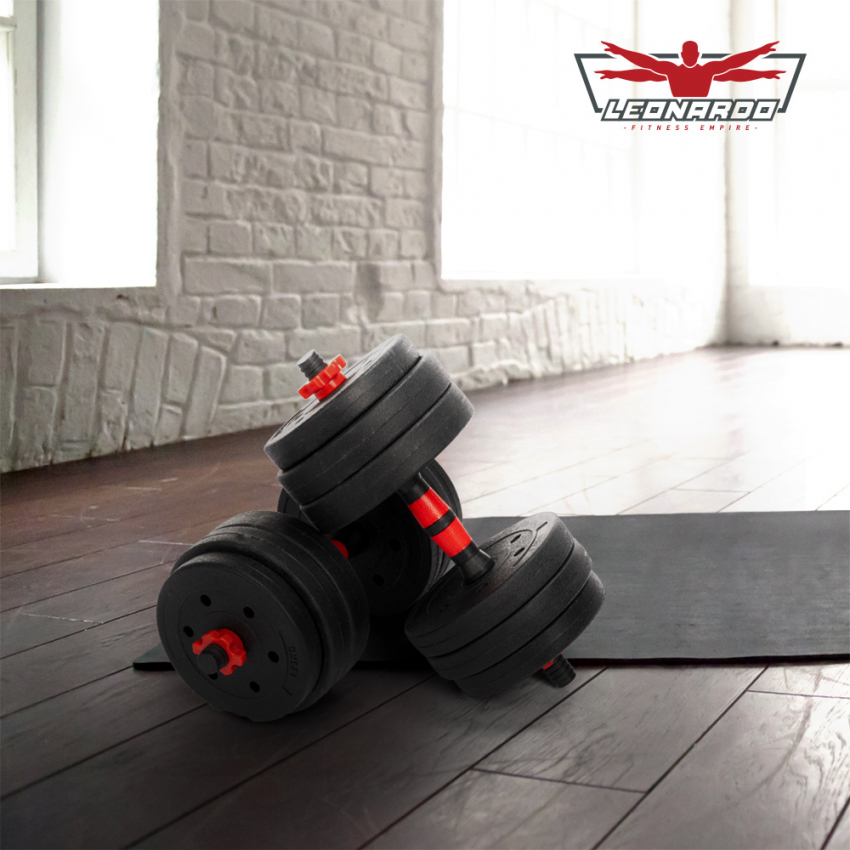 Ermes: 2-in-1 Hantel- und Langhantel-Set 20 kg Fitnessstudio 