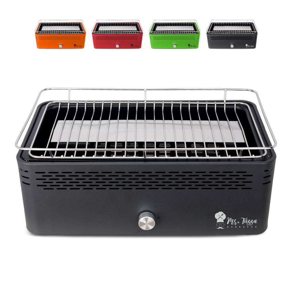 Rauchfreier Holzkohlegrill Tischgrill BBQ mit Ventilator Merapi