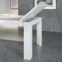 Ausziehbarer Konsolentisch weiß, modernes 160-210x90cm Design Jesi Long