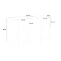 Modernes Wohnzimmer Sideboard 4 Türen 2 Fächer mit Regalen Ping Side L Concrete Katalog