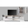 Wohnzimmer-Schrankwand modernes Design Weiß Holz Corona Moby