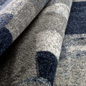 Rechteckiger Teppich modernes geometrisches Design Blau Grau Milano BLU013 Angebot