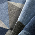 Wohnzimmerteppich modernes geometrisches Design Grau Blau Milano BLU016 Angebot