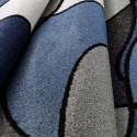 Teppich modernes geometrisches Design Pop Art Muster Blau Weiß BLU015 Angebot