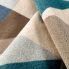Moderner rechteckiger mehrfarbiger Teppich mit geometrischem Muster Milano GLO008 Angebot