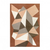 Rechteckiger Teppich Braun Grau modernes geometrisches Design Milano GLO006 Verkauf