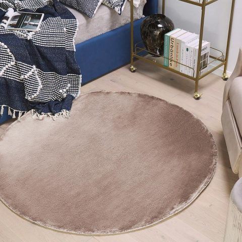 Runder Teppich Pet Friendly für Haustiere, Plüsch Shaggy Marrakesh TOR101MKTD Aktion
