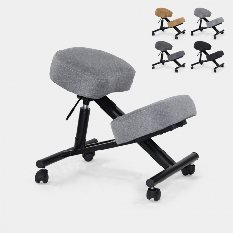 Orthopädischer Stuhl Schwedisch Ergonomischer Stoff Metallhocker Balancesteel Lux