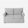 Modernes 2-Sitzer-Sofa im klassischen Design für Wohnzimmer und Wohnzimmer aus Stoff Epoque