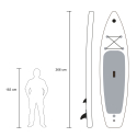 Aufblasbares Stand Up Paddle Board SUP 12'0 366cm Poppa 