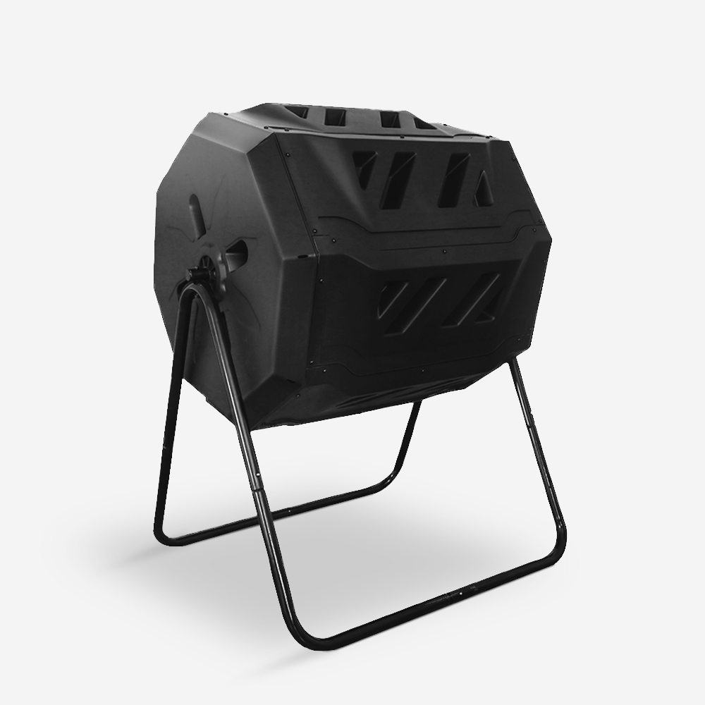 Trommelkomposter Rotierender Komposter für Garten 160 Liter zwei Fächer Abacus