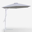 Regenschirm 3 Meter Dezentraler Arm Weiß Sechskantstahl Anti UV Dorico Lagerbestand