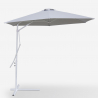 Regenschirm 3 Meter Dezentraler Arm Weiß Sechskantstahl Anti UV Dorico Lagerbestand