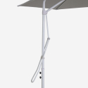 Regenschirm 3 Meter Dezentraler Arm Weiß Sechskantstahl Anti UV Dorico Auswahl