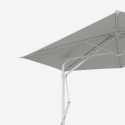 Regenschirm 3 Meter Dezentraler Arm Weiß Sechskantstahl Anti UV Dorico Katalog