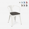 stühle stuhl aus metall holz im industriellen Lix stil für bar küchen steel wood arm Rabatte