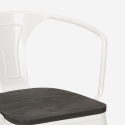Design Stühle Tolix-Stil industriell Holz Metall Bar Küche Steel Wood Arm