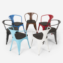 stühle stuhl aus metall holz im industriellen Lix stil für bar küchen steel wood arm 