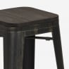 design hocker aus metall und holz 78cm hoch im industriellen stil für bar küchen brush up Katalog