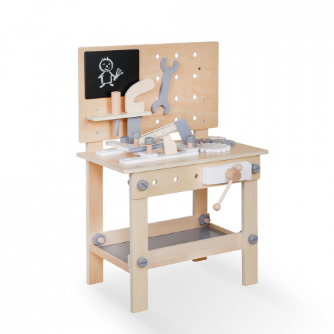 Holzspielzeug-Werkbank für Kinder mit Werkzeugen Magic Bench