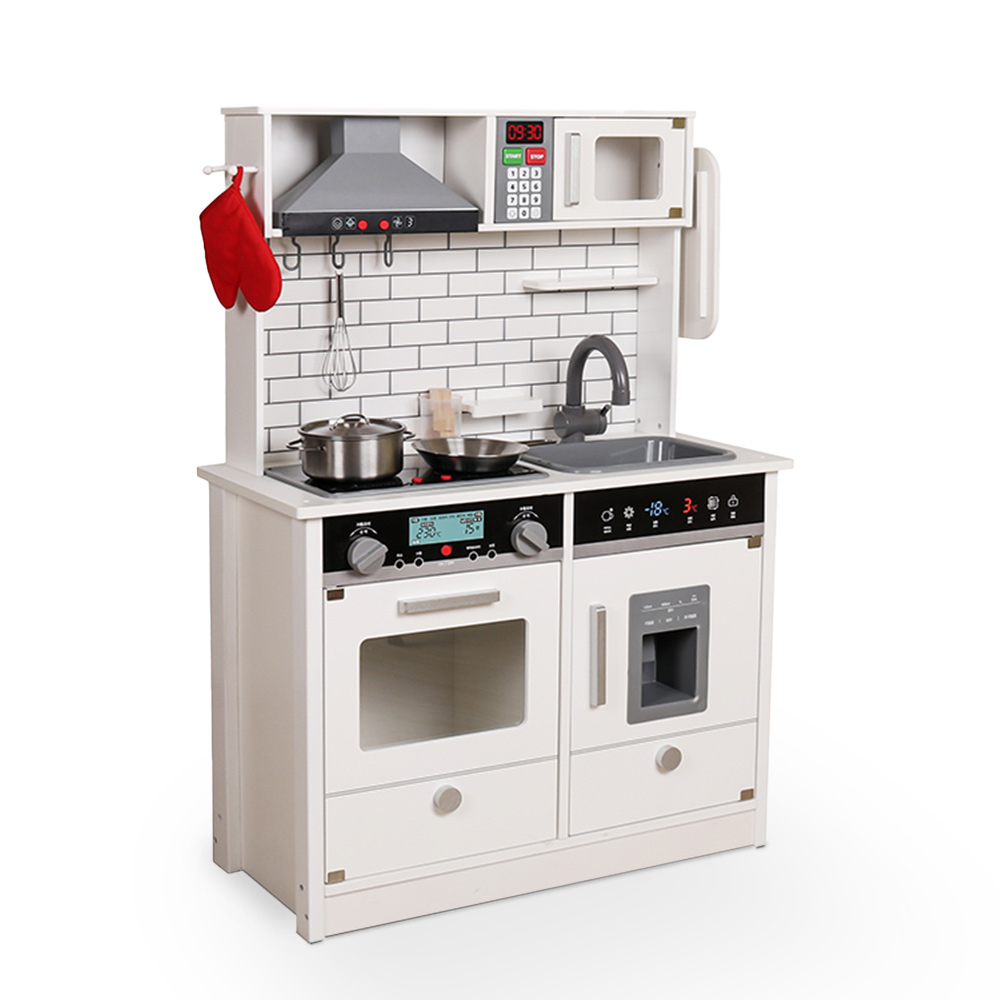 Moderne hölzerne Spielzeugkinderküche mit Licht- und Tonzubehör Home Chef