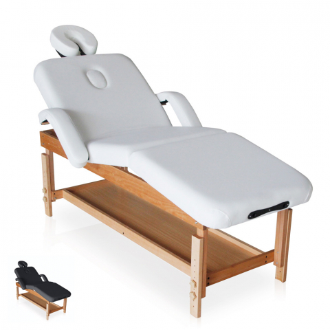 Massagetisch Holz Verstellbar Armlehnen 225 cm Massage-Pro