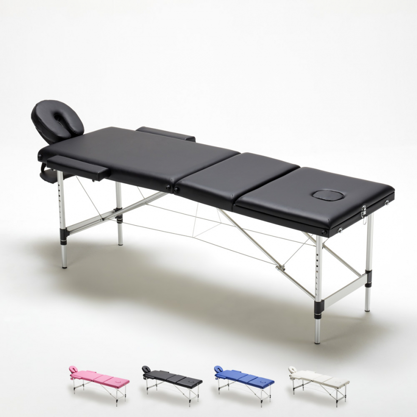 Tragbare, Klappbare Höhenverstellbare 3-Zonen Thai Massageliege 210 cm aus Aluminium Tragbare, Klappbare Höhenverstellbare 3-Zonen Thai Massageliege 210 cm aus Aluminium