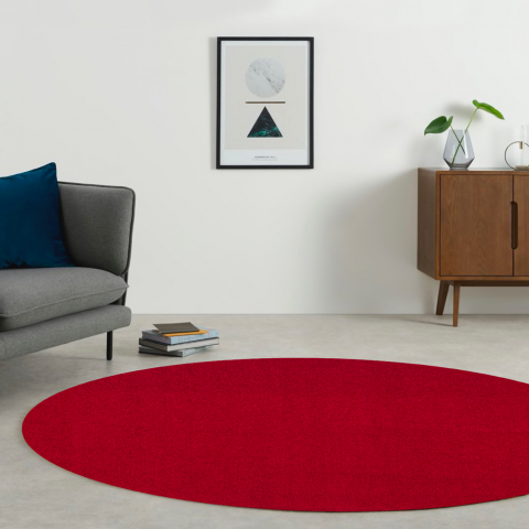Modernes Wohnzimmerbüro des roten runden Teppichs 80cm Casacolora CCTOROS
