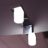 Badezimmerschrank Hängesockel 2 Schubladen Spiegel LED-Lampe Keramikspüle Kallsjon Gris