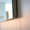 Badezimmerschrank Hängesockel 2 Türen Spiegel LED Lampe Keramik Waschbecken Handtuchhalter Vanern