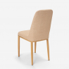 Design Stühle für Küchen Bars Restaurants Stoff und Metall mit Holzeffekt Davos Light Katalog