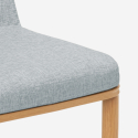 Design Stühle für Küchen Bars Restaurants Stoff und Metall mit Holzeffekt Davos Light Maße