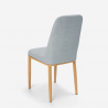 Design Stühle für Küchen Bars Restaurants Stoff und Metall mit Holzeffekt Davos Light Eigenschaften