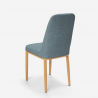 Design Stühle für Küchen Bars Restaurants Stoff und Metall mit Holzeffekt Davos Light