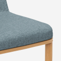 Design Stühle für Küchen Bars Restaurants Stoff und Metall mit Holzeffekt Davos Light