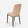 Design Stühle für Küchen Bars Restaurants Stoff und Metall mit Holzeffekt Davos Dark Kauf