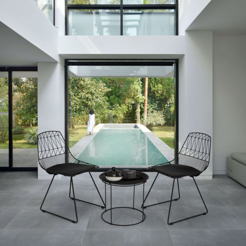 Set Etzy: Tisch und 2 Stühlen  Design für den Innen- und Außengarten