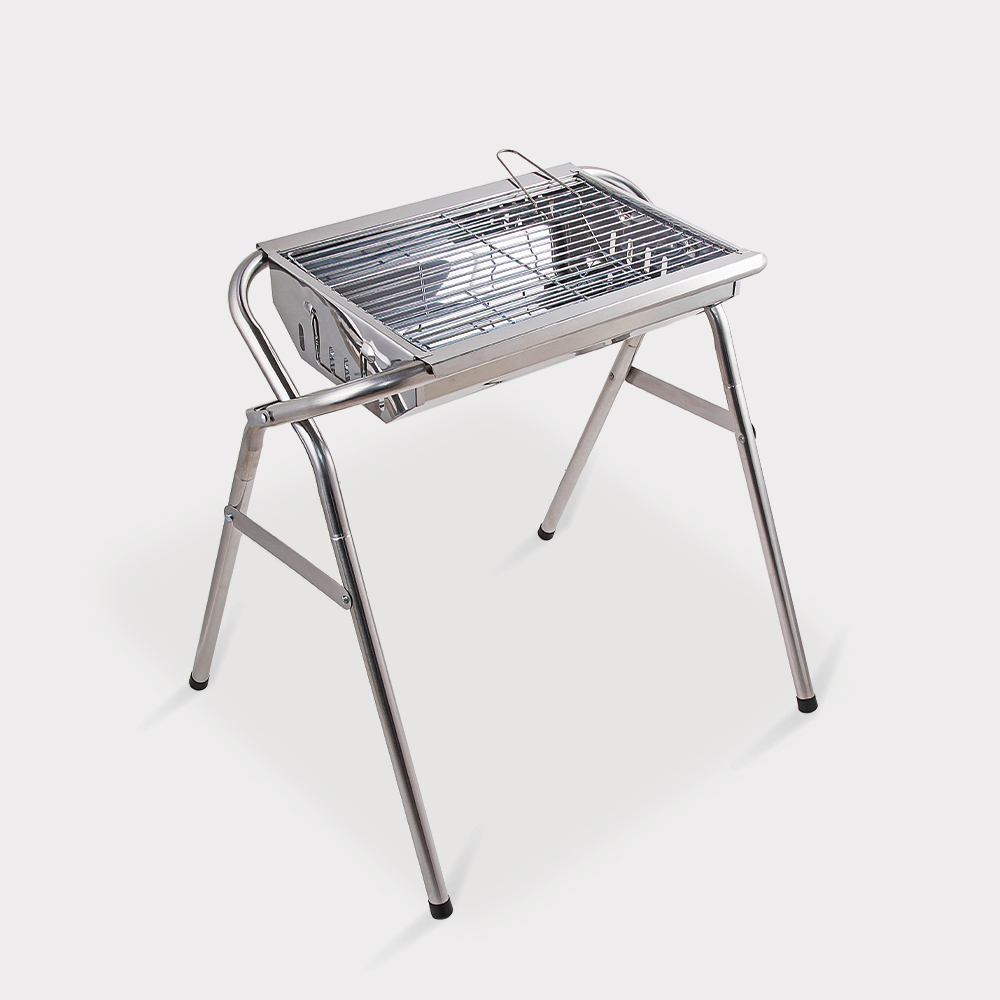 tragbarer klappbarer Holzkohlegrill aus Stahl Oak